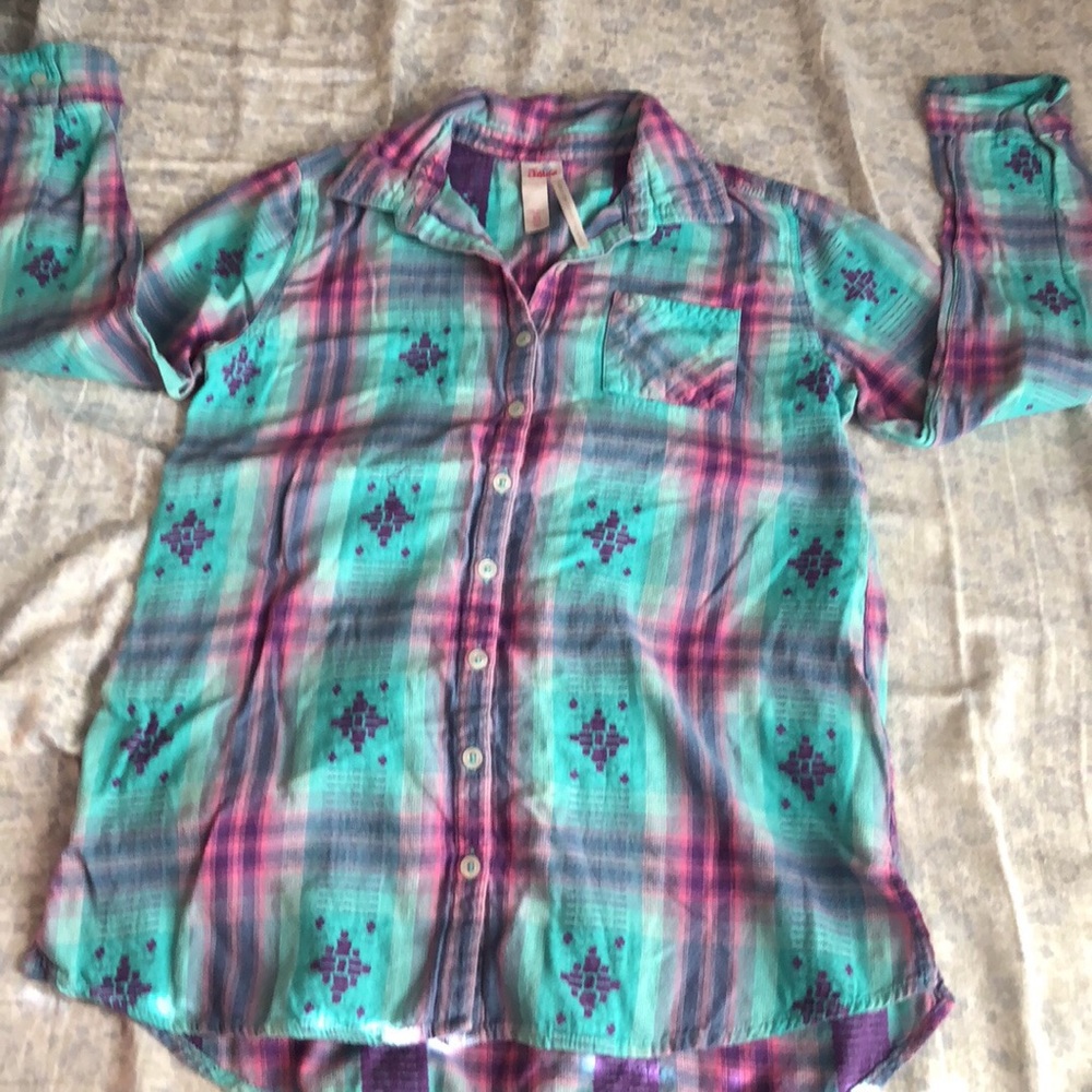 Justice flannel shirt
